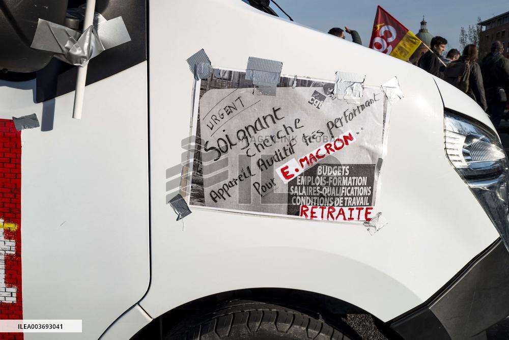 Public Sector Workers Protest - Toulouse