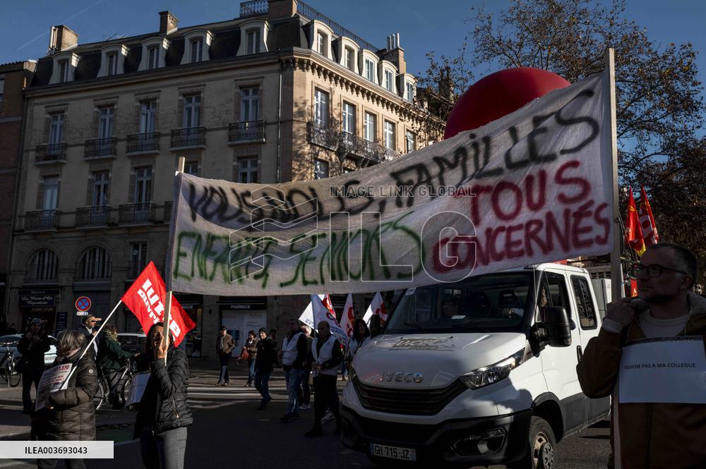 Public Sector Workers Protest - Toulouse