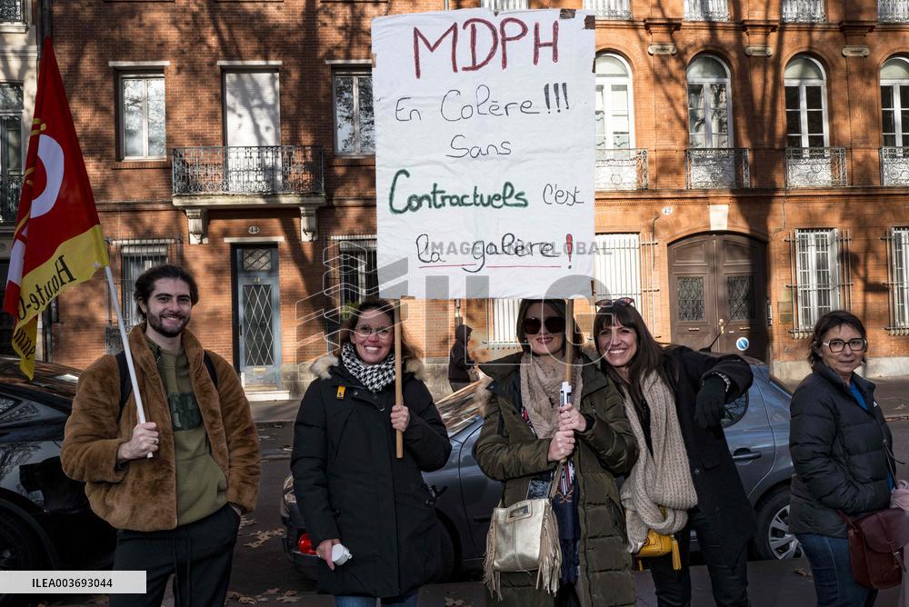 Public Sector Workers Protest - Toulouse