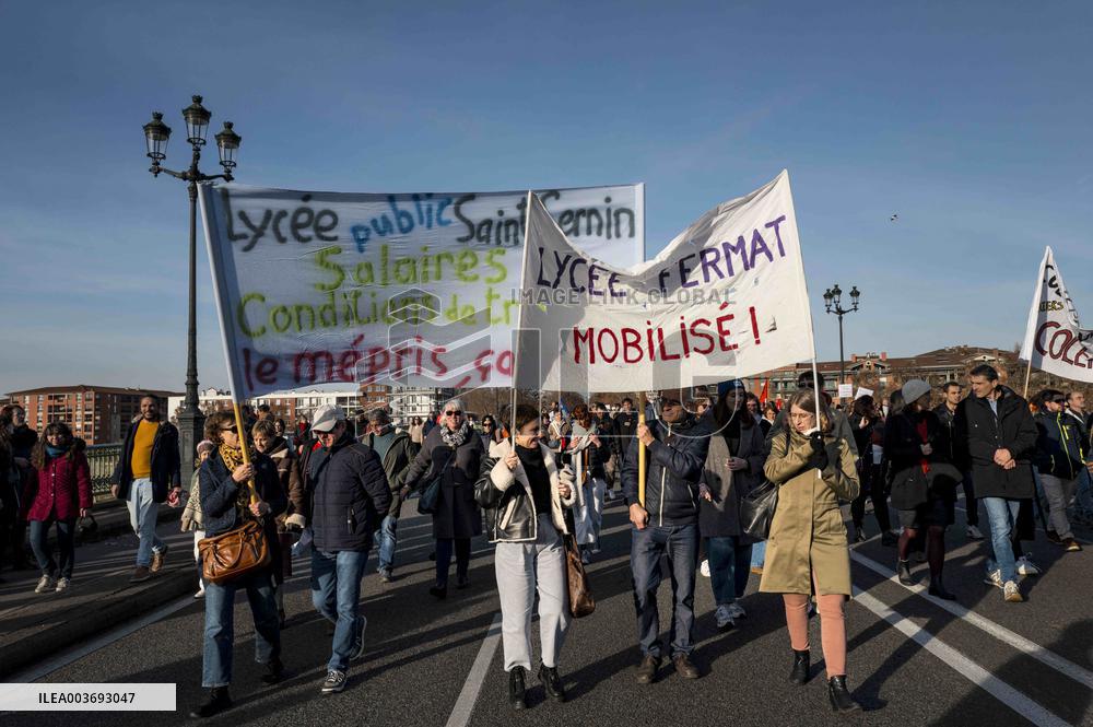 Public Sector Workers Protest - Toulouse
