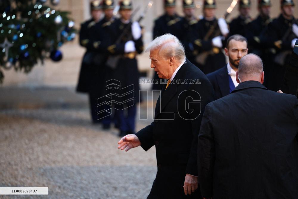 President Macron Welcomes President-Elect Trump - Paris