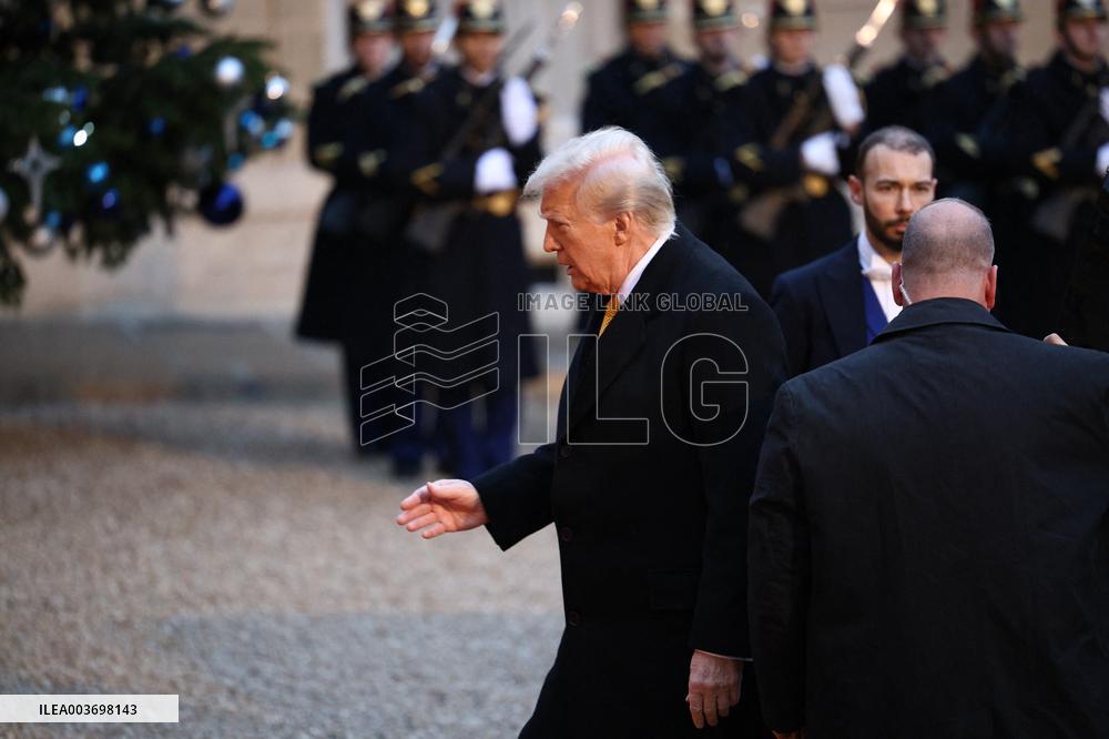 President Macron Welcomes President-Elect Trump - Paris