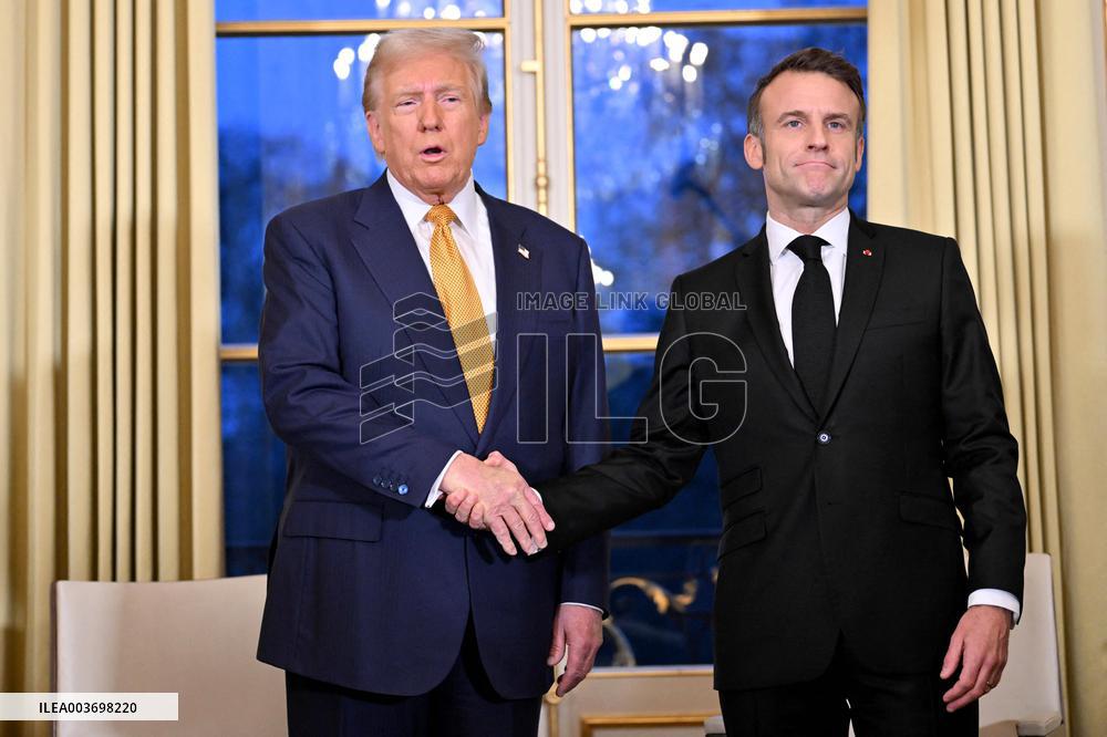 President Macron Welcomes President-Elect Trump - Paris