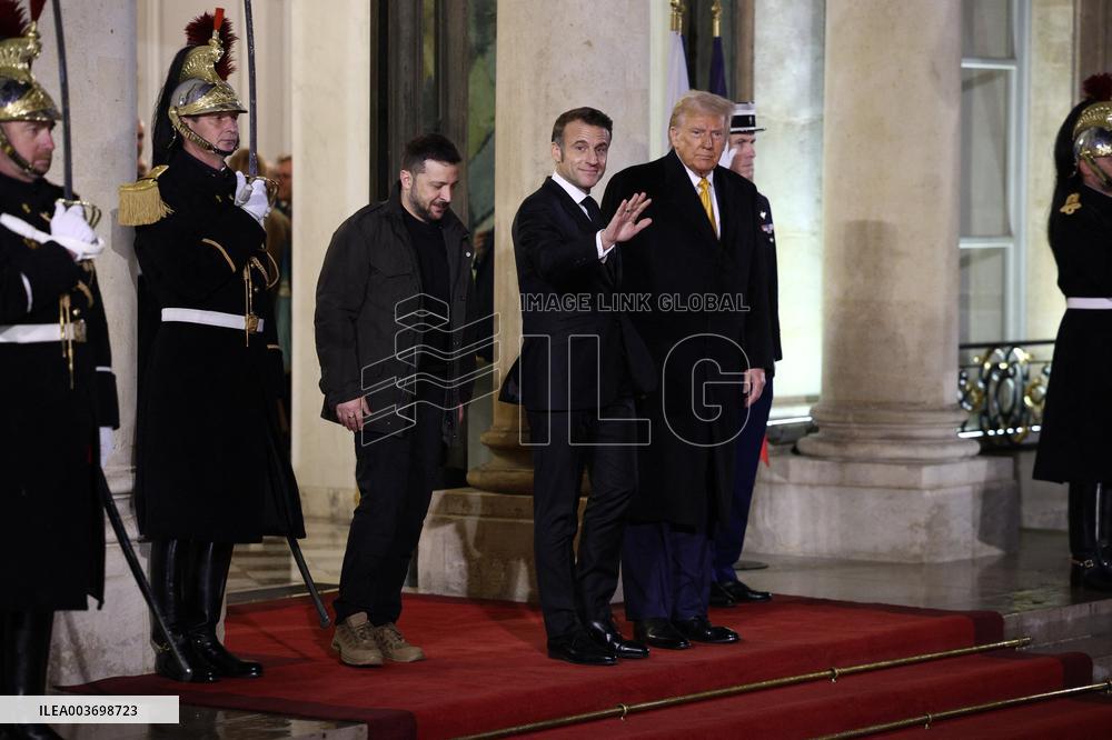 Trump, Macron, Zelensky Meeting - Paris
