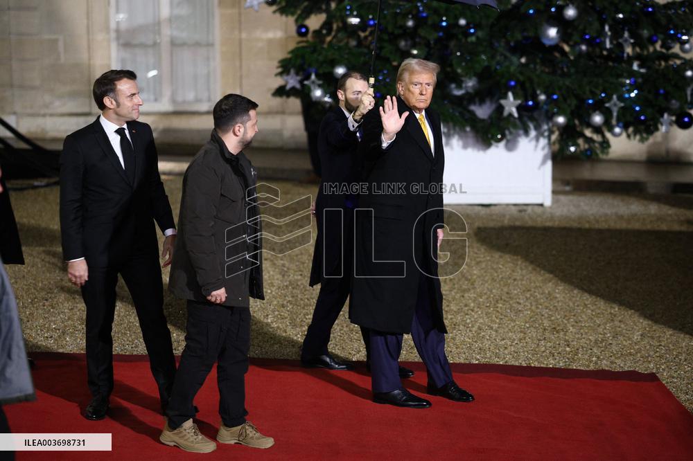 Trump, Macron, Zelensky Meeting - Paris