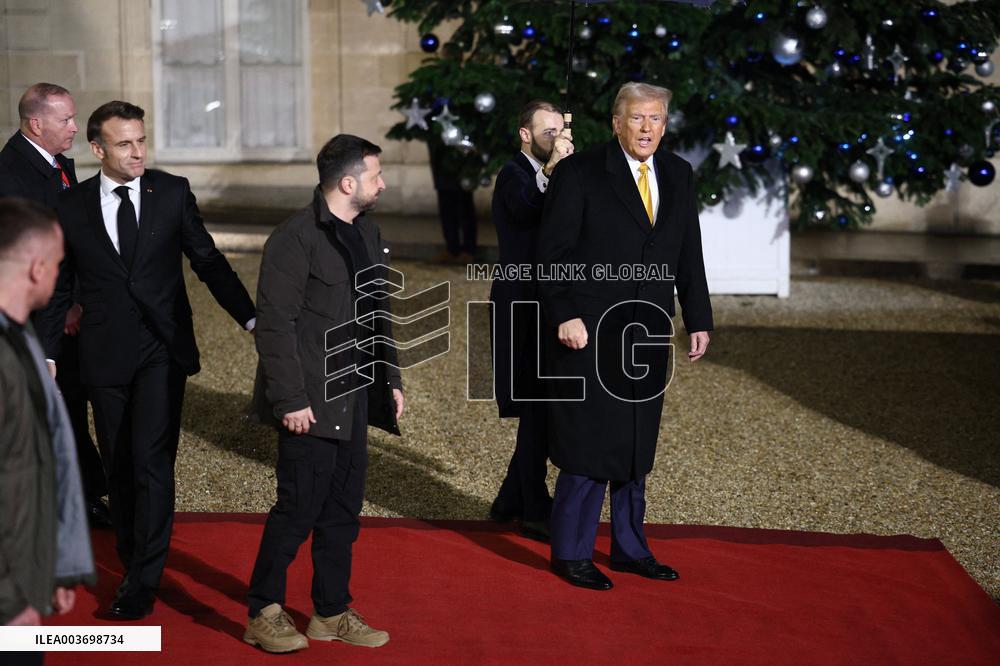 Trump, Macron, Zelensky Meeting - Paris