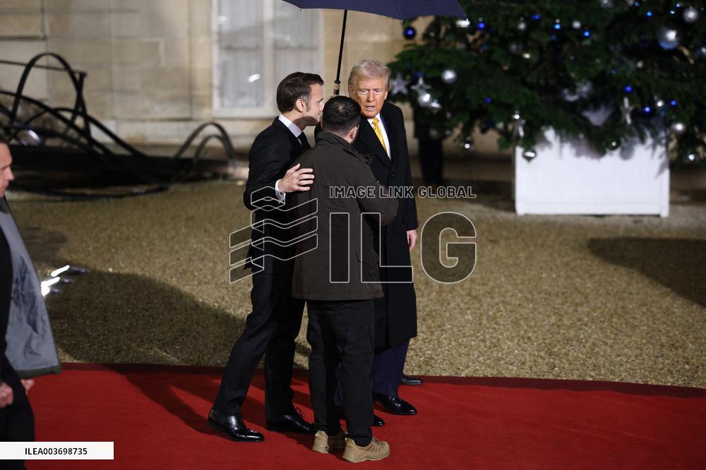 Trump, Macron, Zelensky Meeting - Paris