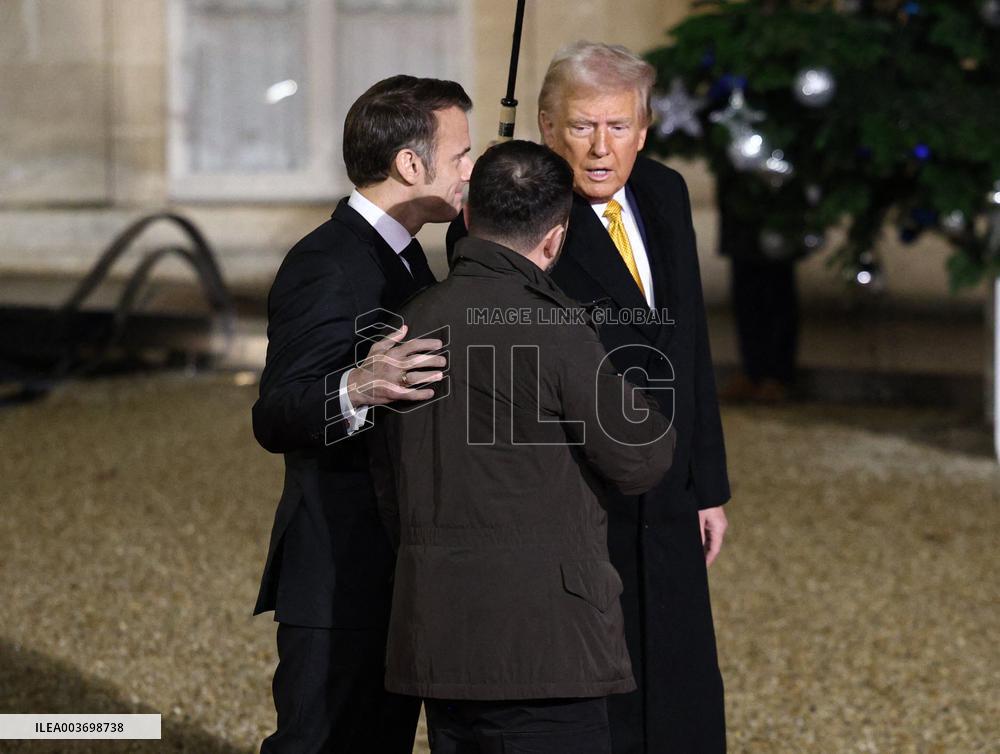 Trump, Macron, Zelensky Meeting - Paris