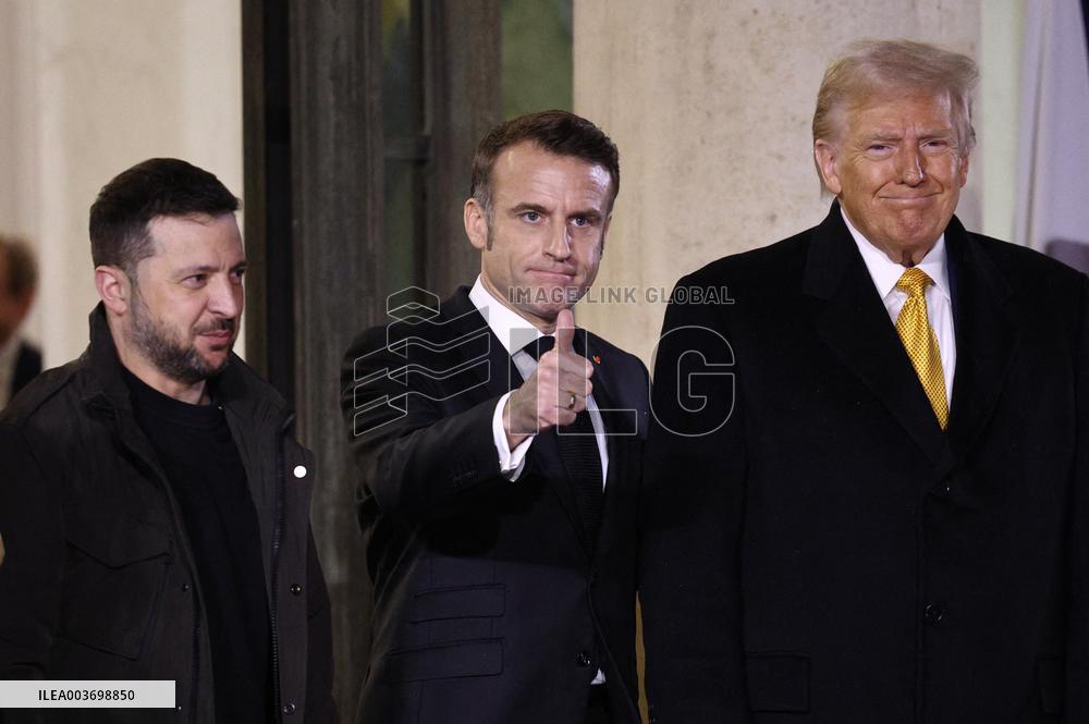 Trump, Macron, Zelensky Meeting - Paris