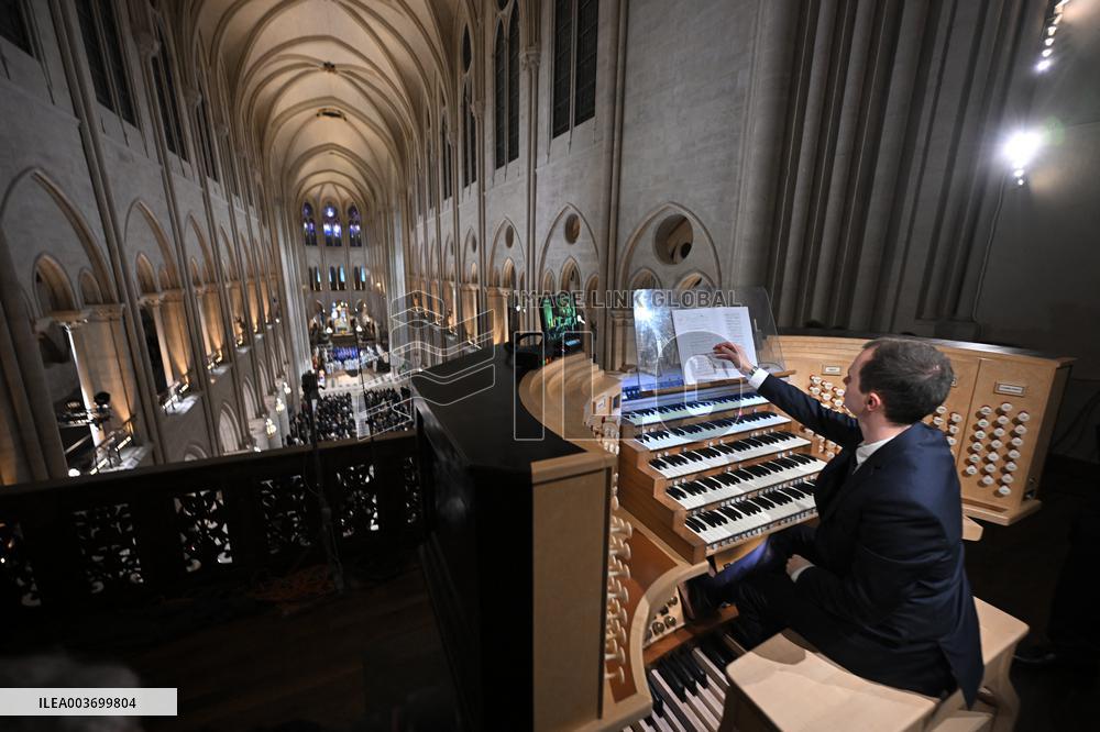 Official Reopening Ceremony Of Notre-Dame Cathedral - Inside