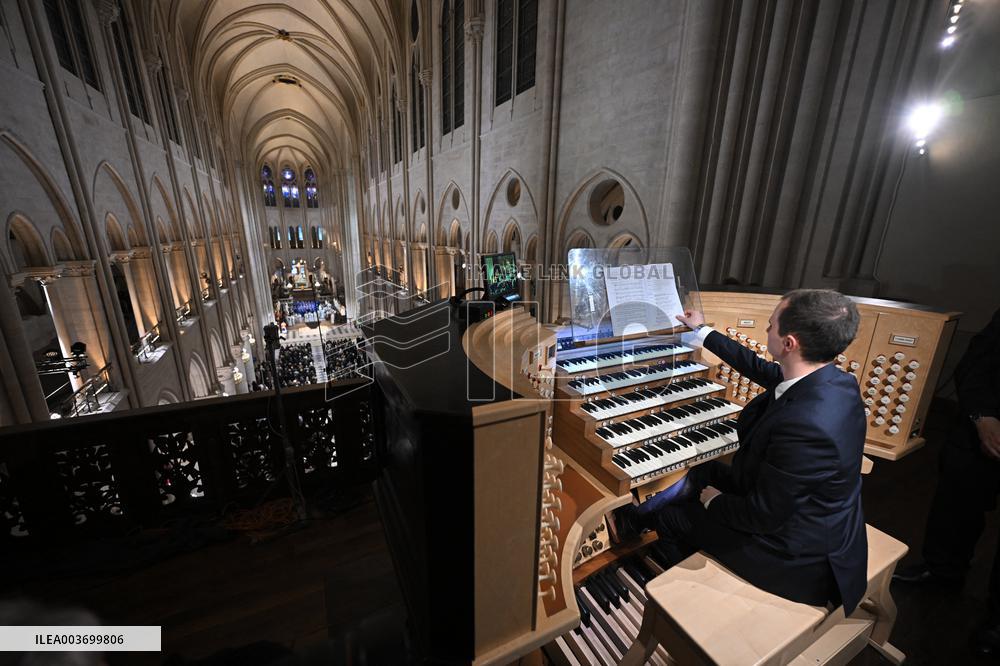 Official Reopening Ceremony Of Notre-Dame Cathedral - Inside
