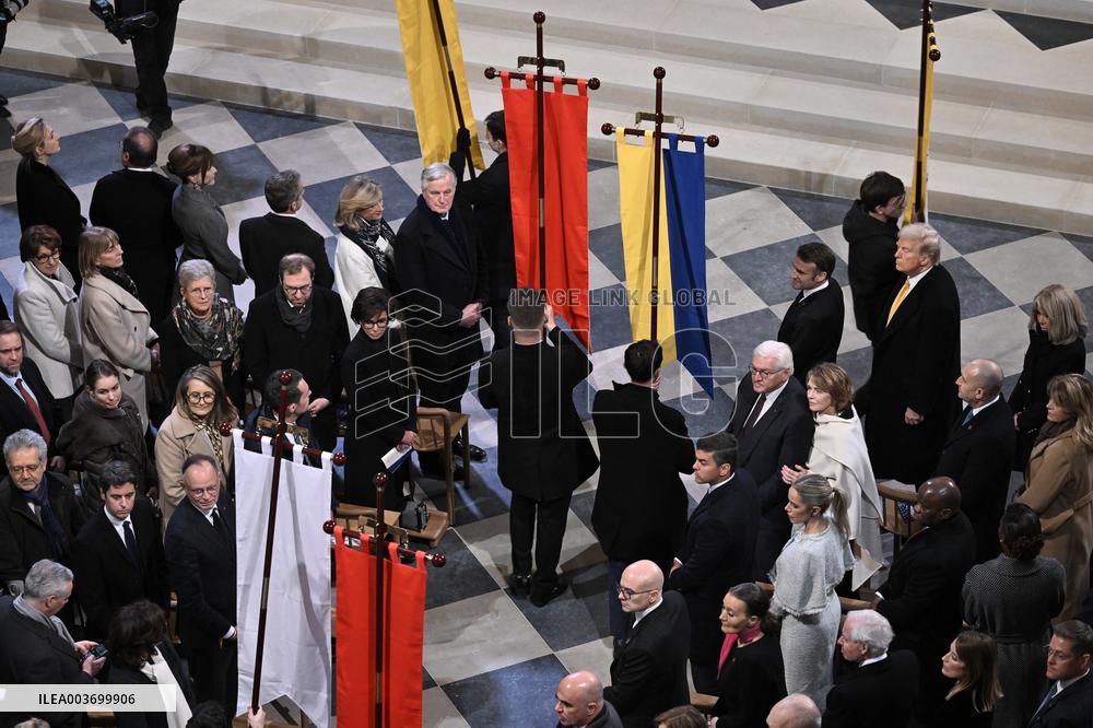 Official Reopening Ceremony Of Notre-Dame Cathedral - Inside