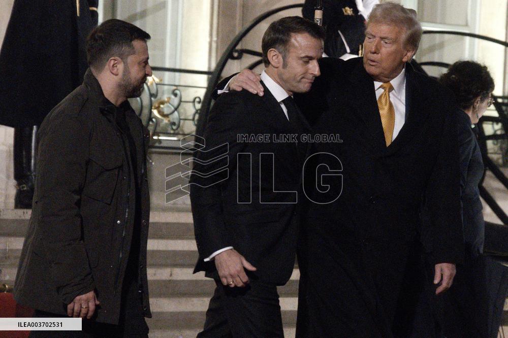 Trump, Macron, Zelensky Meeting - Paris