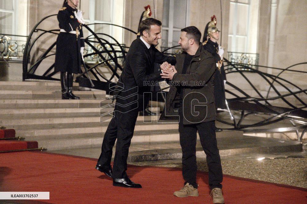 Trump, Macron, Zelensky Meeting - Paris