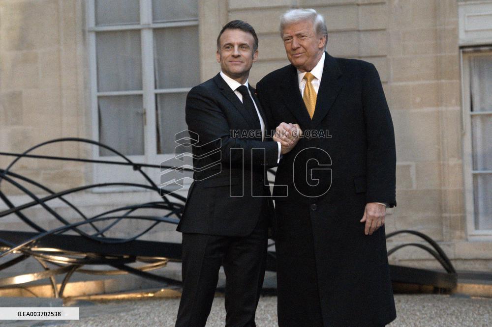 Trump, Macron, Zelensky Meeting - Paris