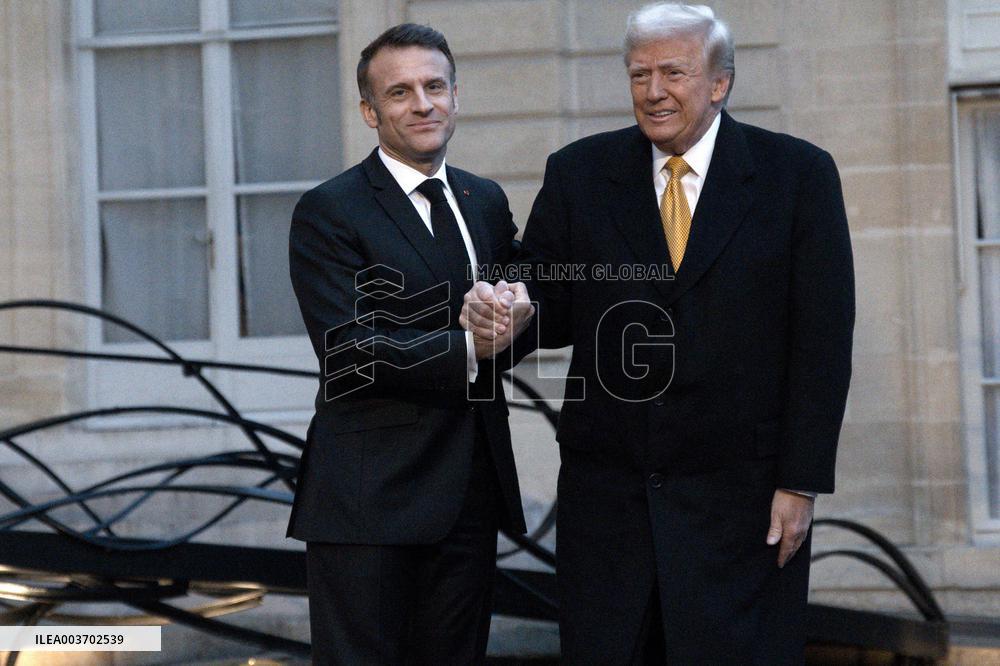 Trump, Macron, Zelensky Meeting - Paris