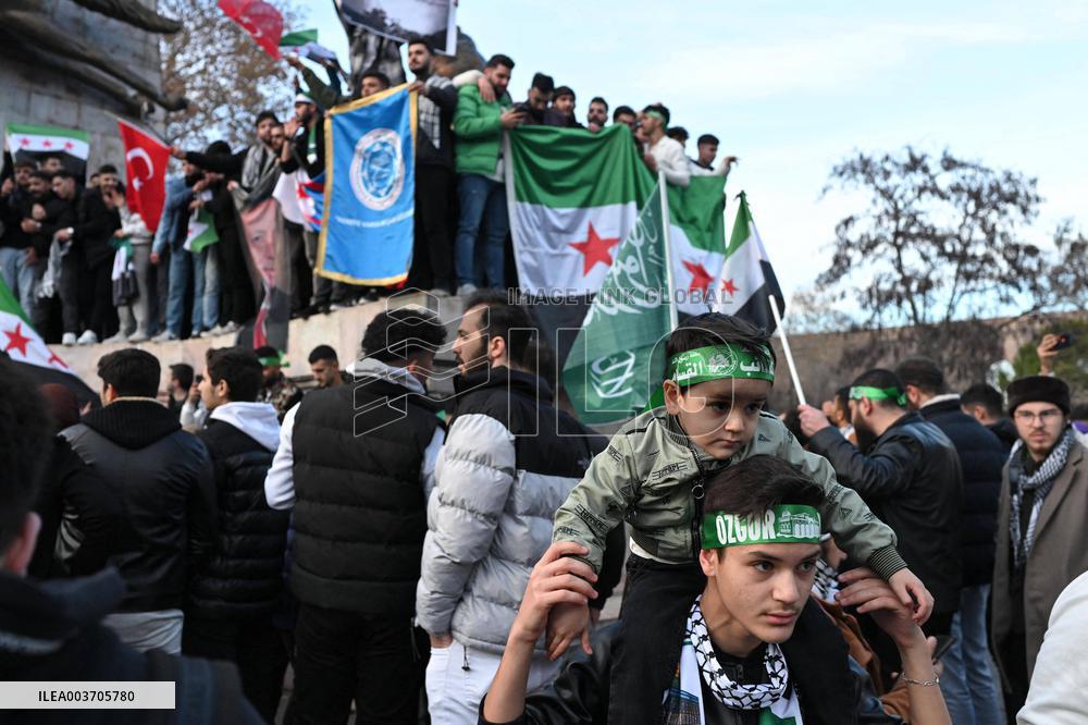 Syrians In Istanbul Celebrate Fall Of Assad Regime