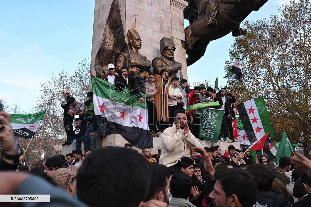 Syrians In Istanbul Celebrate Fall Of Assad Regime
