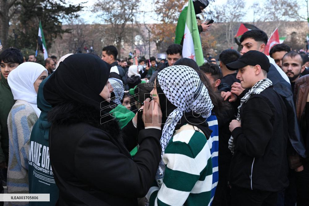 Syrians In Istanbul Celebrate Fall Of Assad Regime