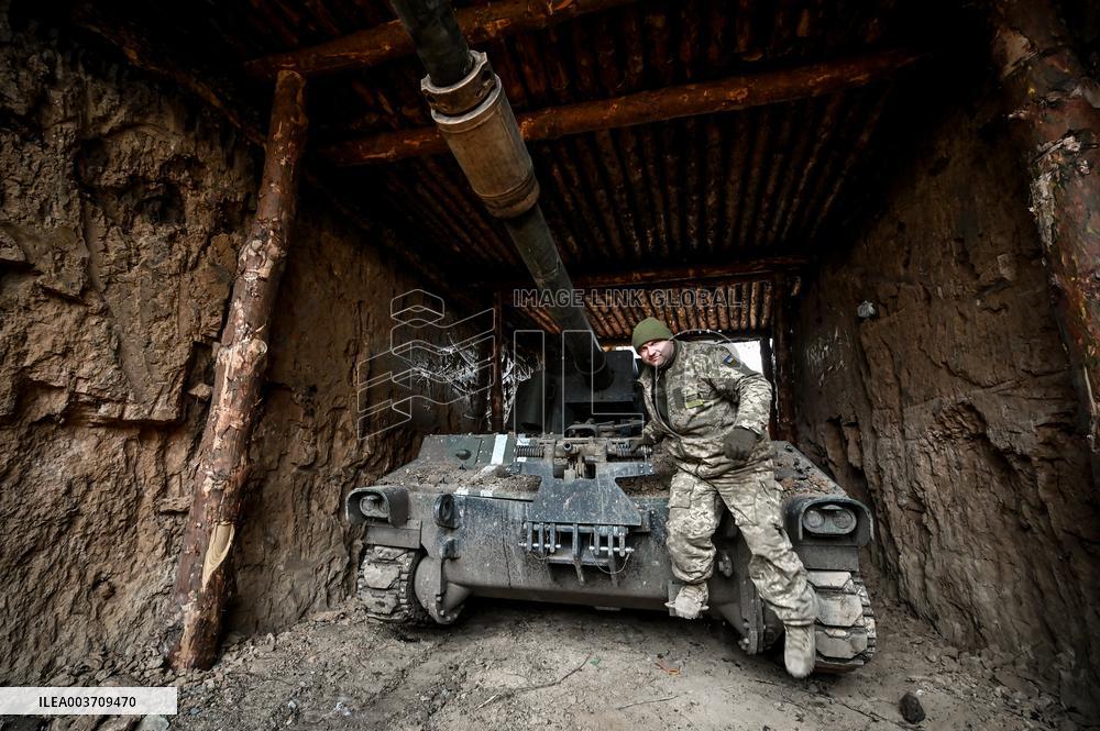 Self-propelled artillery crew of Ukraines 118th Mechanized Brigade in Zaporizhzhia direction