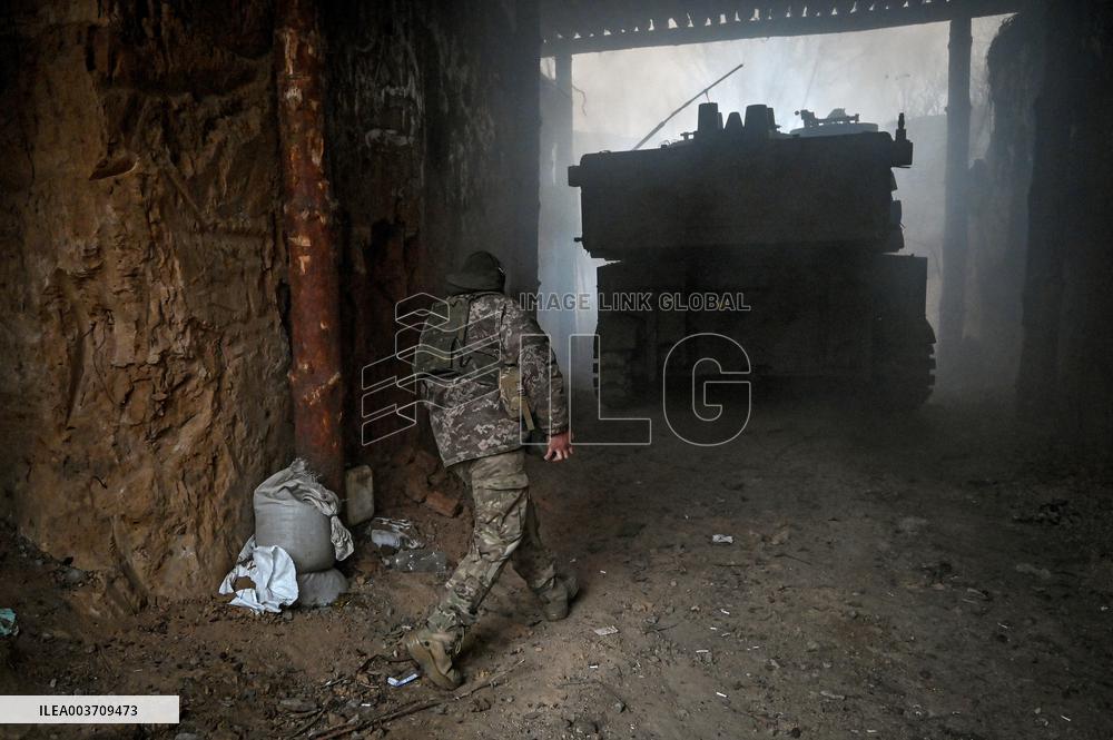 Self-propelled artillery crew of Ukraines 118th Mechanized Brigade in Zaporizhzhia direction