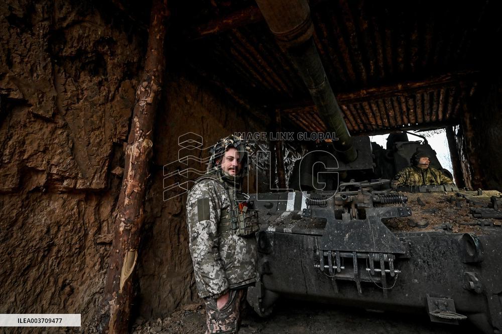 Self-propelled artillery crew of Ukraines 118th Mechanized Brigade in Zaporizhzhia direction
