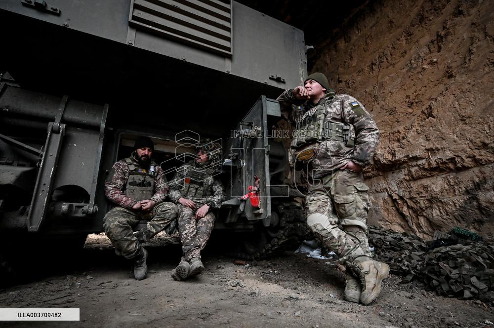 Self-propelled artillery crew of Ukraines 118th Mechanized Brigade in Zaporizhzhia direction