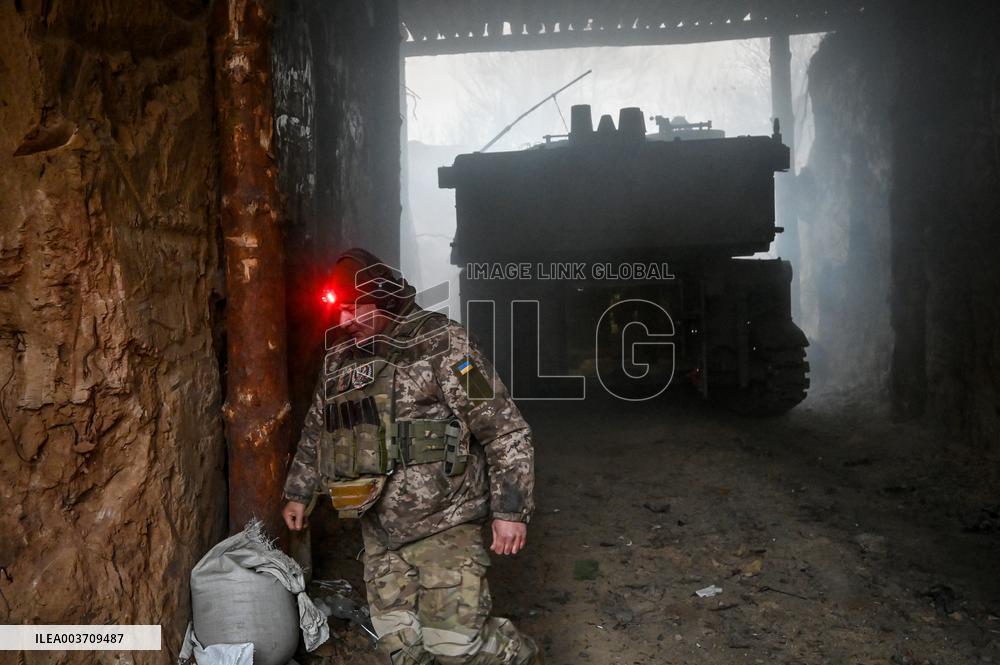 Self-propelled artillery crew of Ukraines 118th Mechanized Brigade in Zaporizhzhia direction