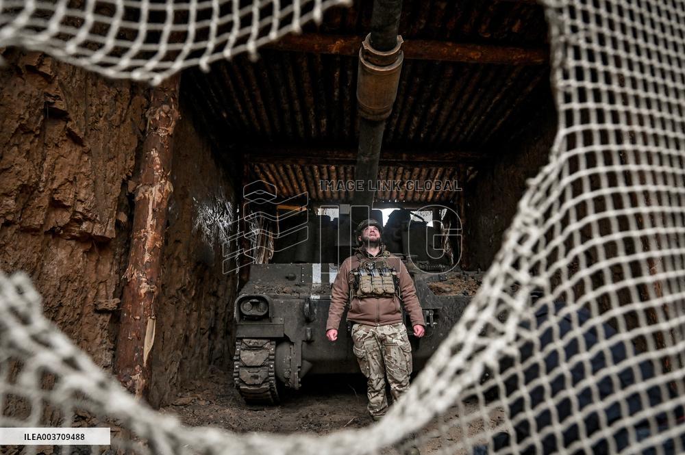Self-propelled artillery crew of Ukraines 118th Mechanized Brigade in Zaporizhzhia direction