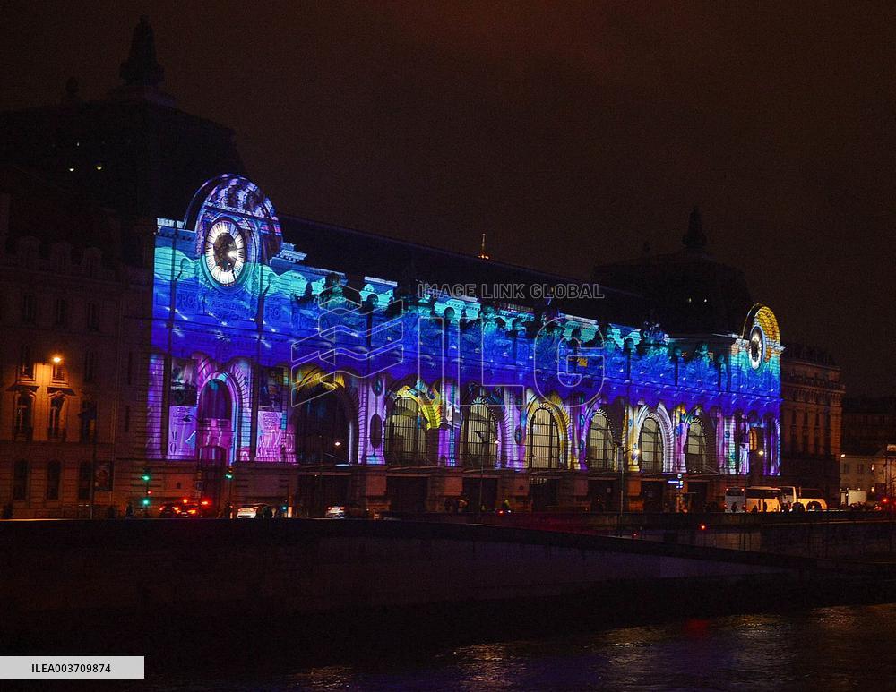 Illumination of The Orsay Museum Facade - Paris