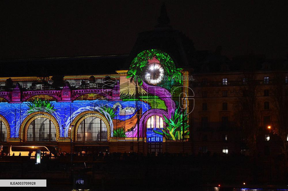 Illumination of The Orsay Museum Facade - Paris