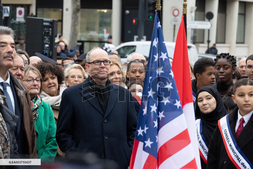 NO TABLOIDS - Prince Albert II Inaugurates Fresco Dedicated To John B. Kelly - Argenteuil
