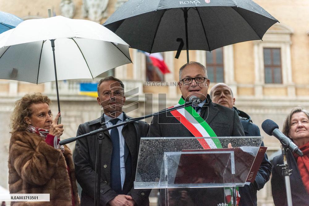 The French Embassy Facade inauguration - Rome