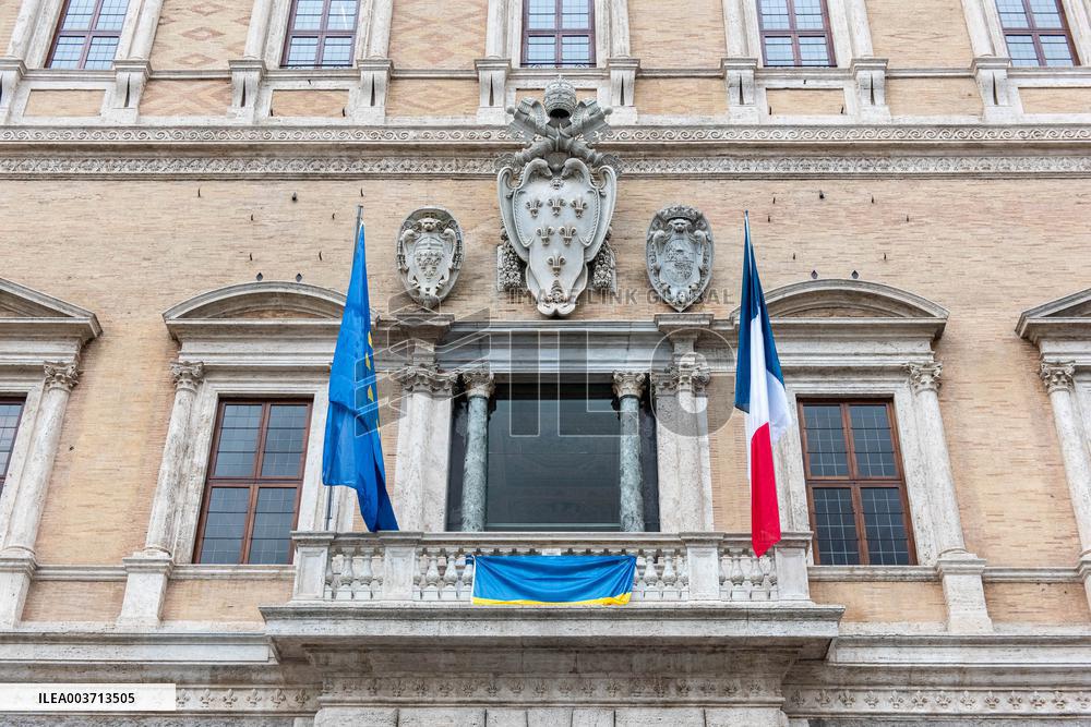 The French Embassy Facade inauguration - Rome