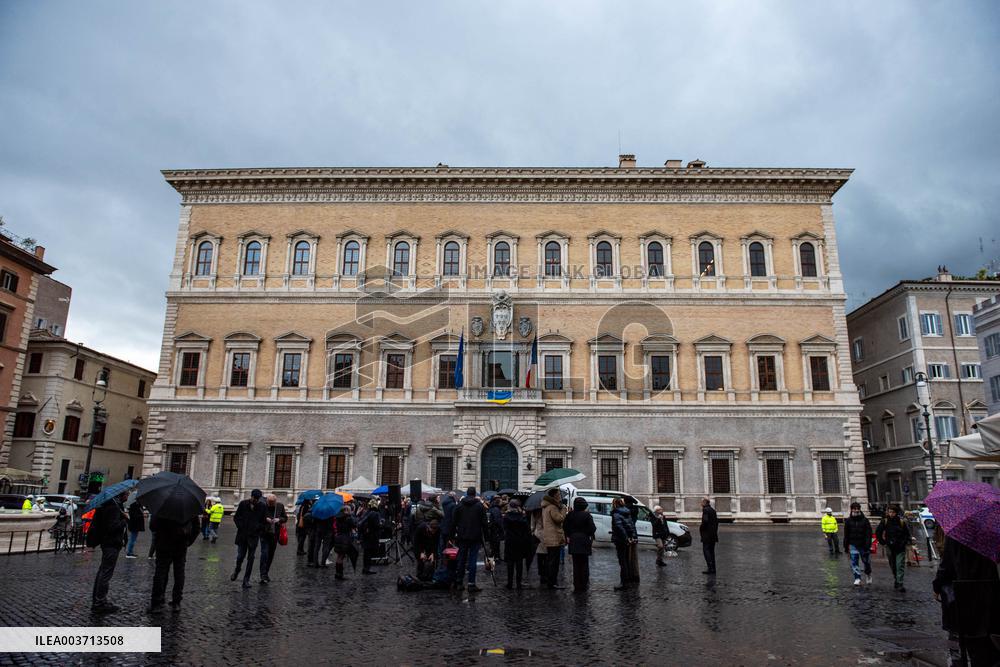 The French Embassy Facade inauguration - Rome