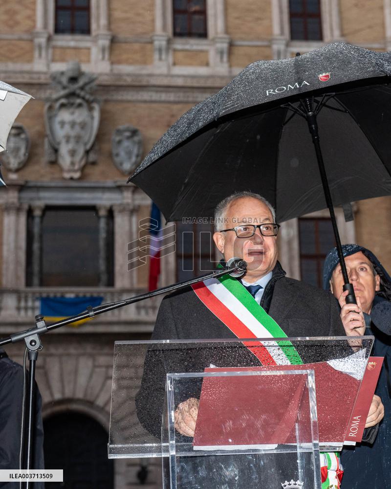 The French Embassy Facade inauguration - Rome