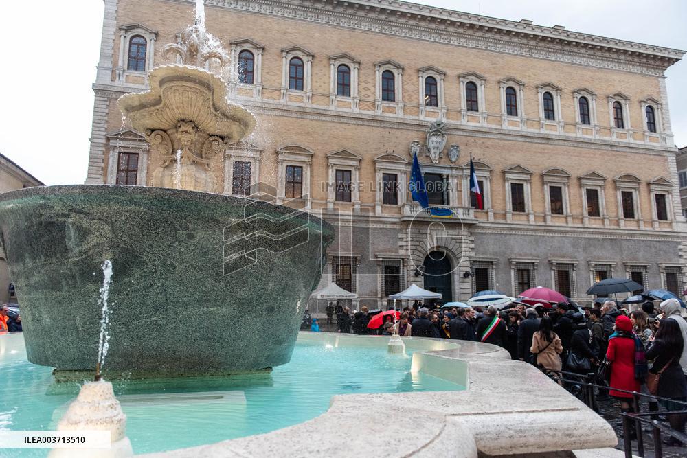 The French Embassy Facade inauguration - Rome