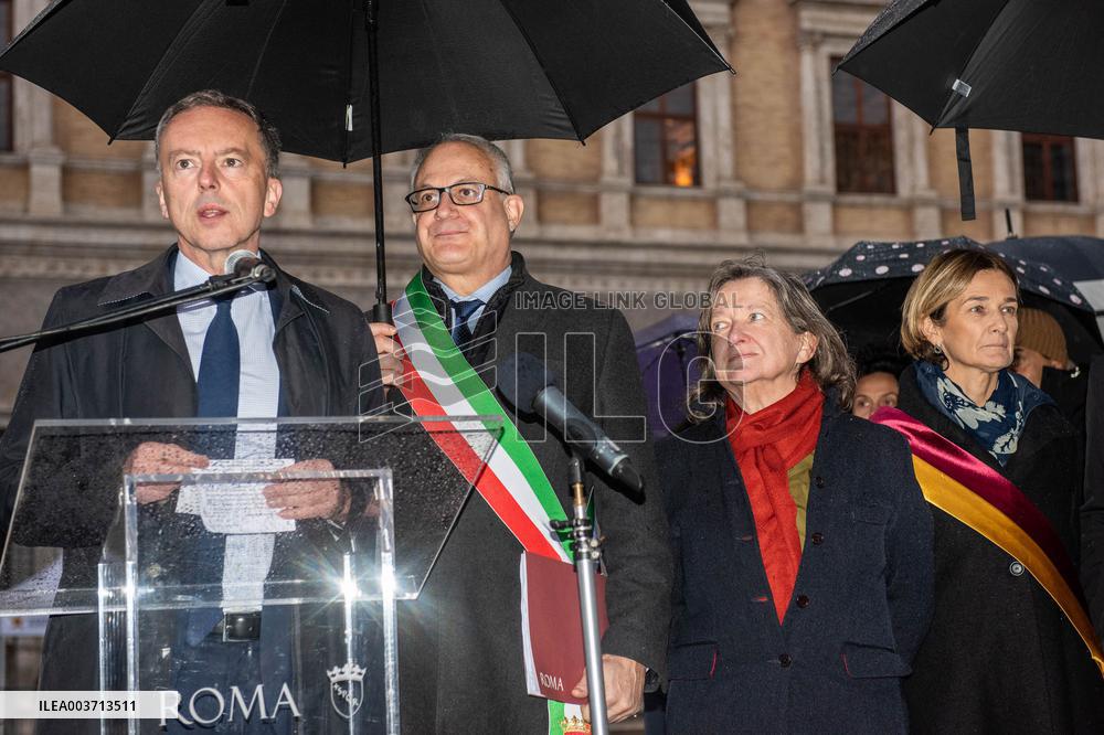 The French Embassy Facade inauguration - Rome