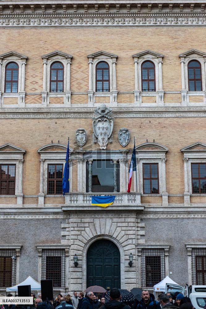 The French Embassy Facade inauguration - Rome