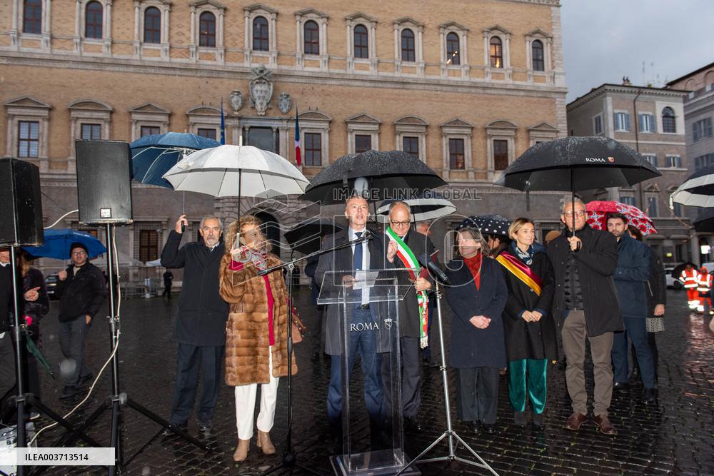 The French Embassy Facade inauguration - Rome