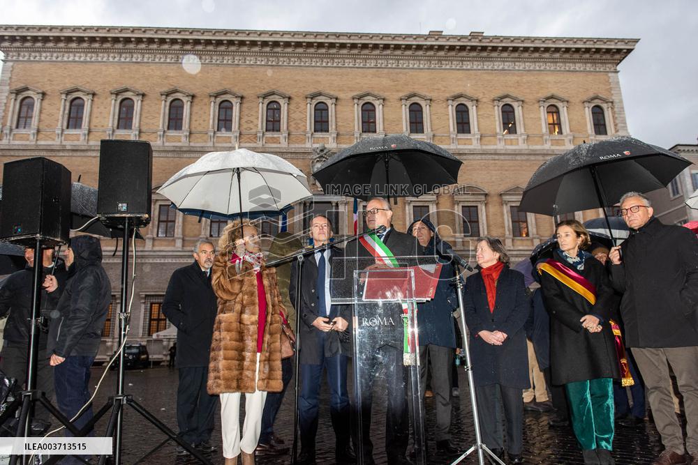 The French Embassy Facade inauguration - Rome