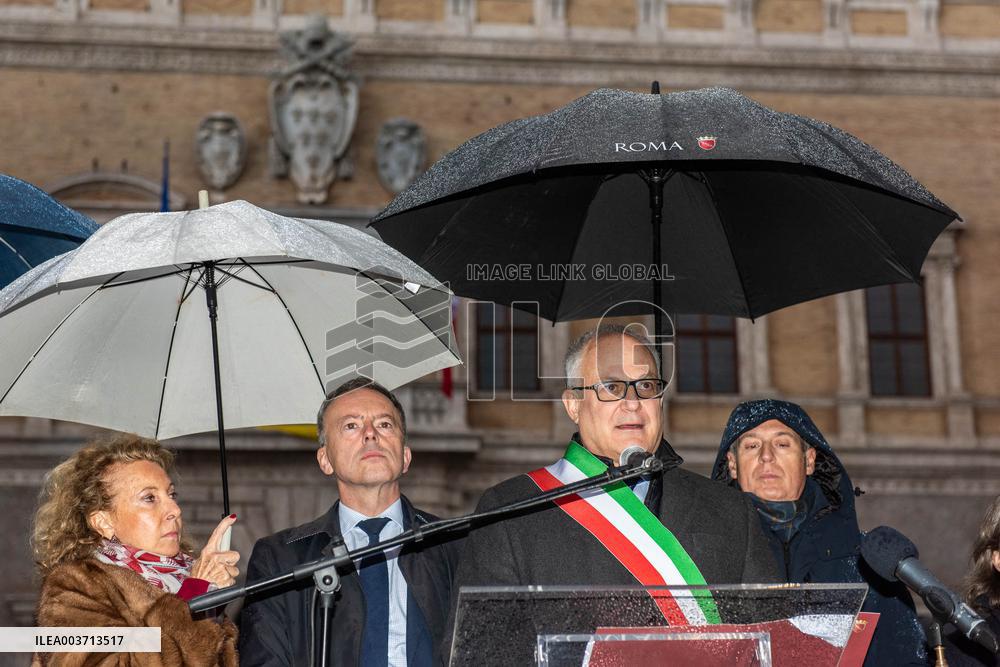 The French Embassy Facade inauguration - Rome
