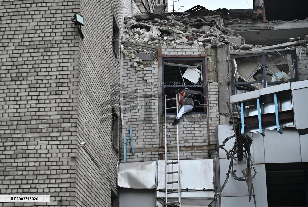 Russian missile attack on Zaporizhzhia