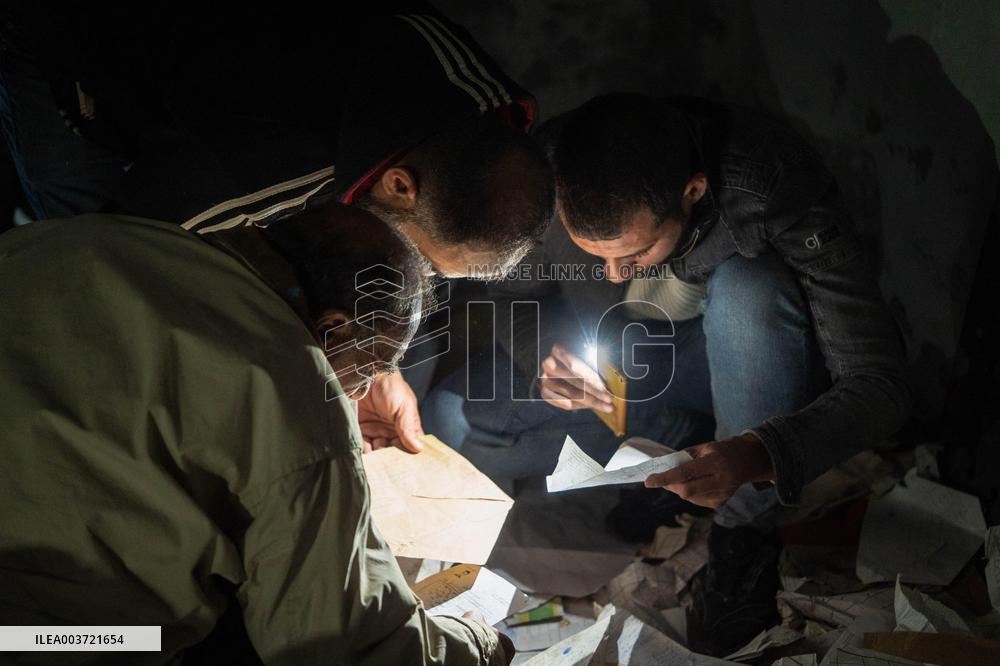 People Searching For A Trace Of Their Loved Ones In The Sednaya Prison - Syria