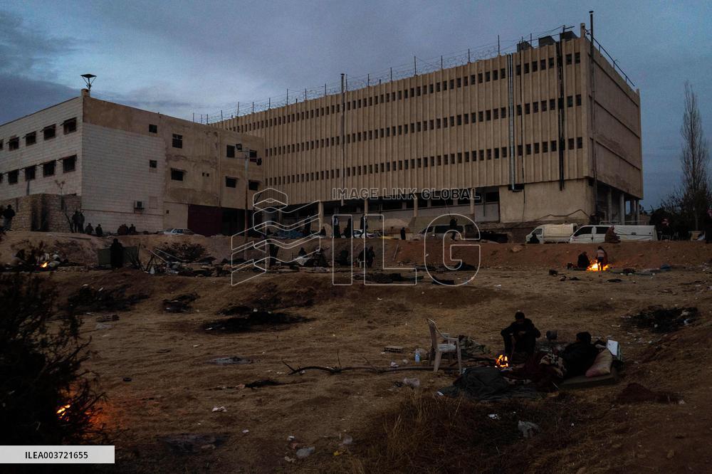 People Searching For A Trace Of Their Loved Ones In The Sednaya Prison - Syria