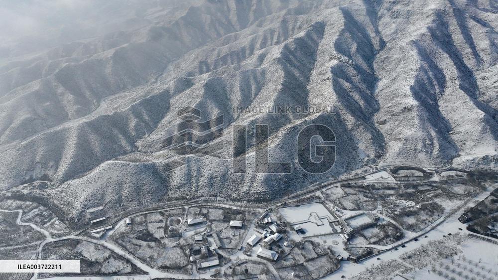 Helan Mountain After Snow - China