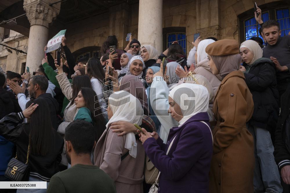 Mourners Gather For Activist Mazen Al-Hamada Funeral - Damascus