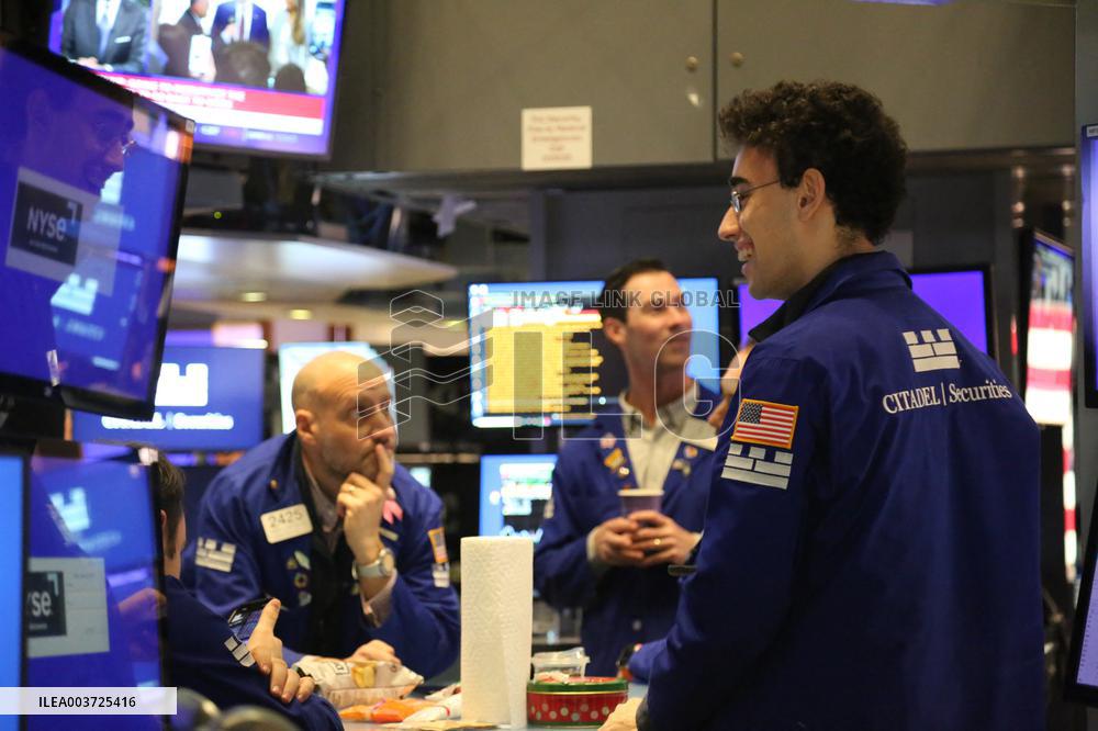 Trump Rings The NYSE Opening Bell - NYC