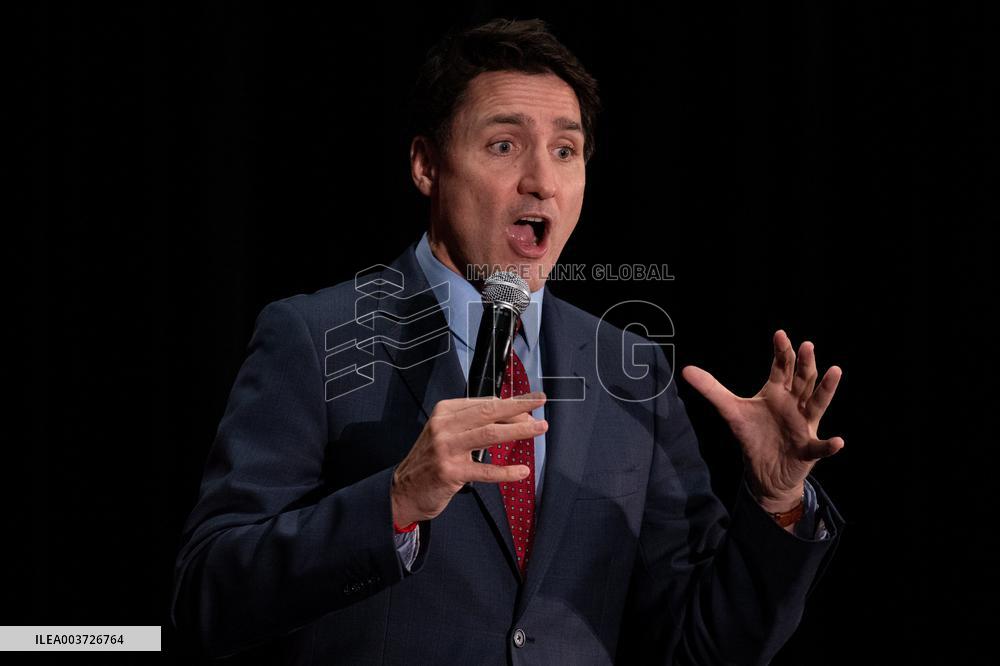 Trudeau Speaks At A Liberal Party Fundraising Event - Richmond
