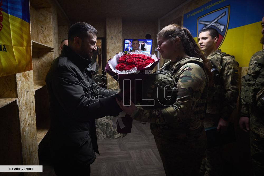 Zelenskyy Visits Fronline Troops - Zaporizhzhia